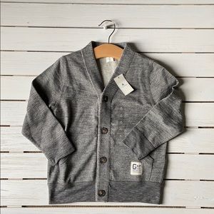 NWT BabyGap Grey Sweater Cardigan Size 4T